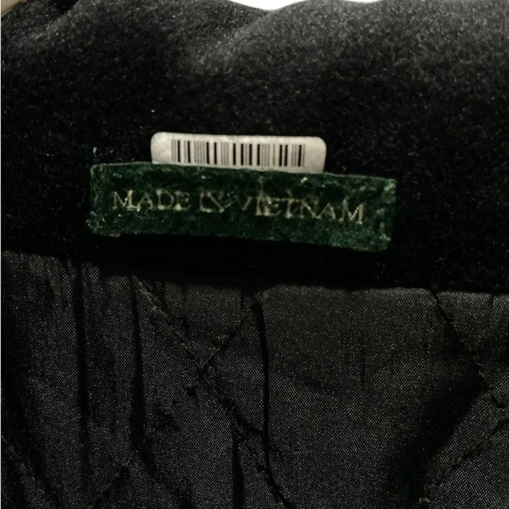 Ralph Lauren Men’s 100% Wool Peacoat zip/button closure size 48L Black - Picture 2 of 6